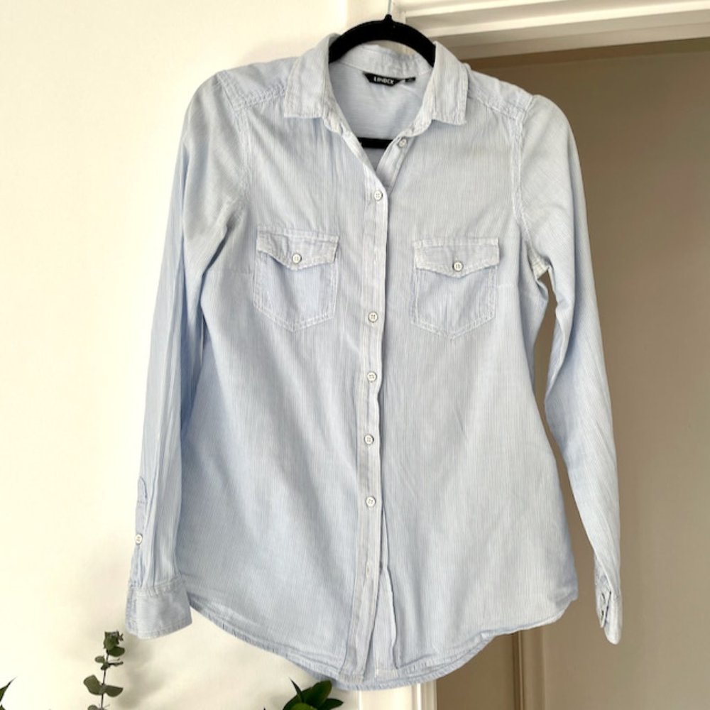 Classic striped linen shirt button down